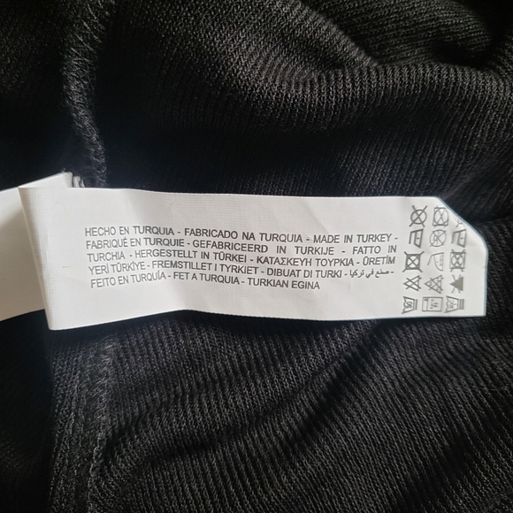 Zara Ribbed Slip Spaghetti Strap Black Midi Dress New Size Small - Picture 11 of 12